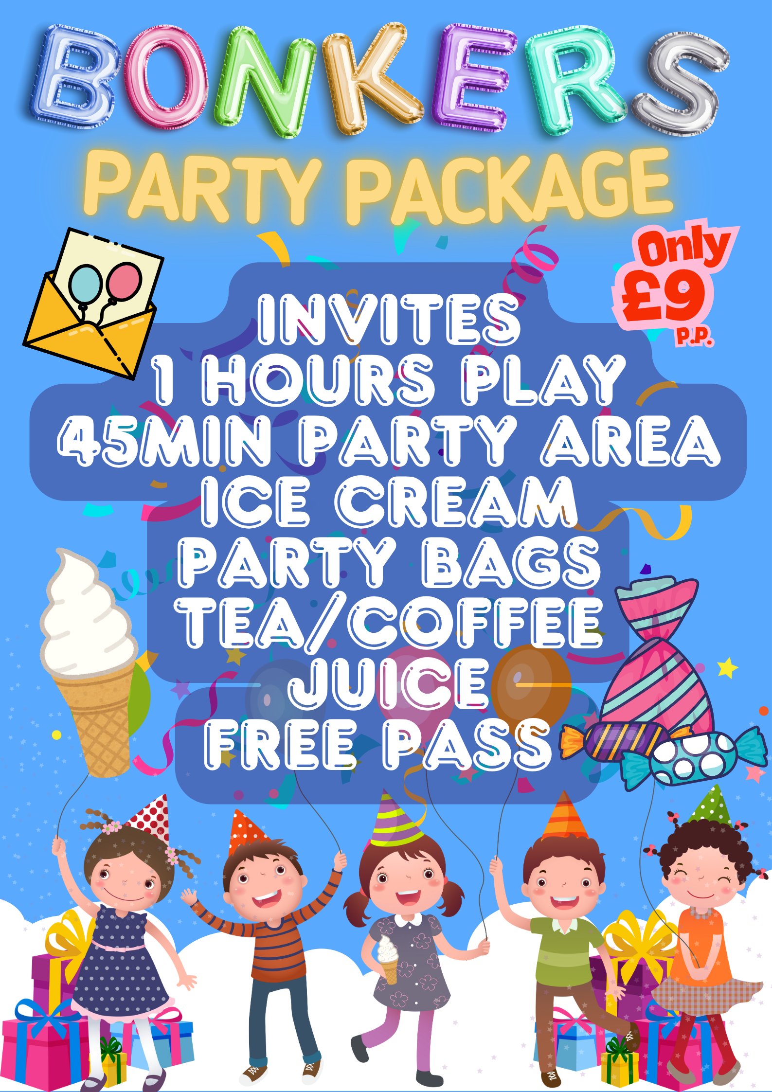 Bonkers Soft Play Party Package