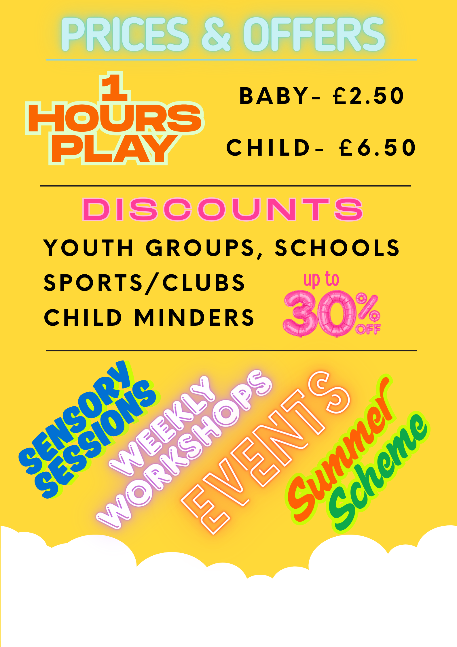 Bonkers Soft Play Pricing